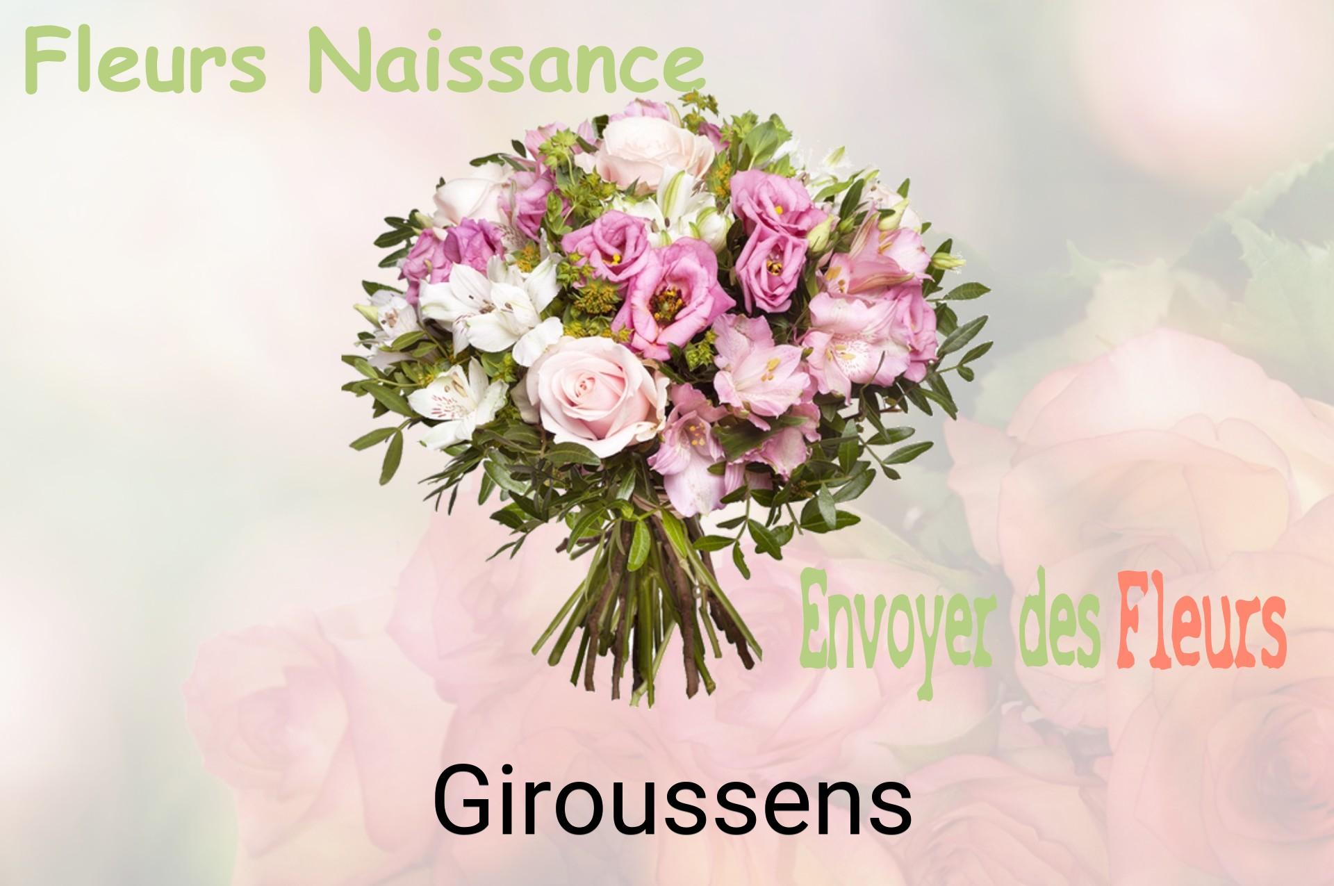Bouquet de fleurs de naissance livré à Giroussens